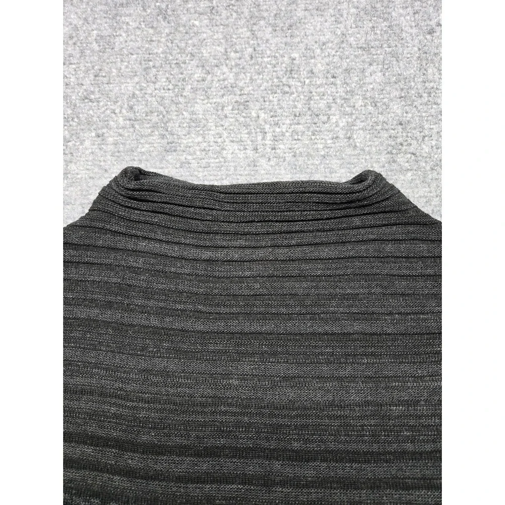 New Directions Sweater Womens M Black Funnel Neck Long Sleeve Knit Pullover New